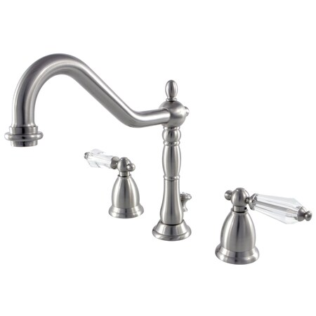 Kingston Brass 8" Widespread Bathroom Faucet, Brushed Nickel KS1998WLL